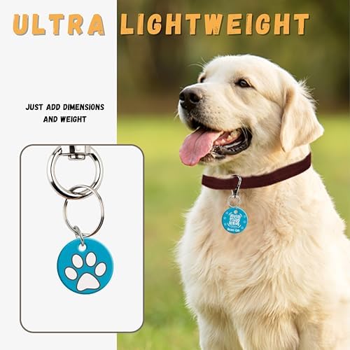 tag8 Smart Pet ID Tag – Anti-Loss NFC & QR Code Tag, Silent Silicone Dog & Cat ID Collar Tag, Digital Pet Profile & Easy Owner Contact - Blue