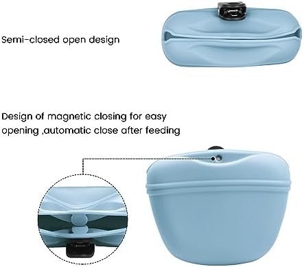 AUDWUD Silicone Dog Treat Pouch with Clicker Magnetic Closure Secure Clip