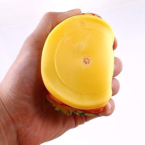 Hamburger Squeaky Toy Bite-Resistant Hamburger Dog Toys Squeaky Chewing Toys Tooth Cleaning Dog Supplies, Golden Retriever Teddy Pets Dog Training, Sofa Damage Prevention, Hamburger Pet Toys (4 pc)