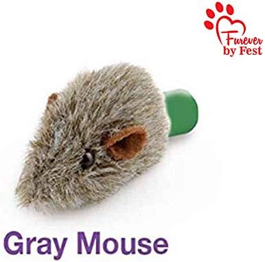 Furever 3 Replacement Cat Toy Attachments to use with The Pop and Play; Includes One Mouse, One Fish and One Feather. Ideal for Your cat, Interactive Way. Best Cat Toys Ever