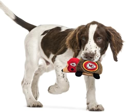 NFL Kansas City Chiefs Plush Hedgehog Toy for Dogs & Cats, Cool Soft Pet Toy for Fun and Interactive Play, Dog Chew Toy with Squeaker, Licensed Hot Pet Toy