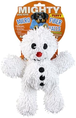 MIGHTY® 2 Pack Microfiber Medium Snowman Ultra Durable Plush Dog Toy