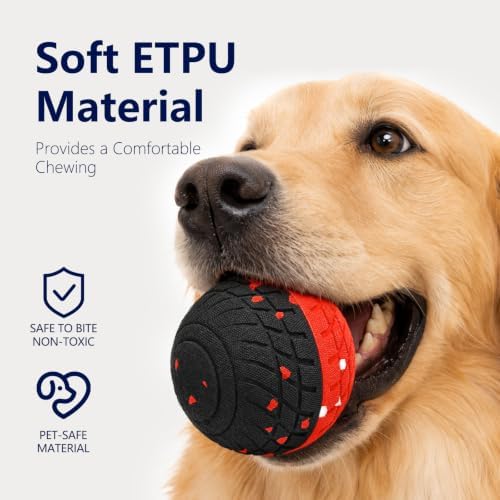 HETOO Interactive Dog Toys, Automatic Dog Balls with Remote Control, Smart Bouncing Ball, 3 Speed Levels, Indoor Puppy Toys to Keep Dogs Busy, Enrichment Toy for Small Medium & Large Dogs, 3.2 Inch