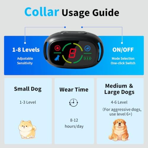 Dog Bark Collar for Large Medium Small Dogs 8-150lbs 1Pack