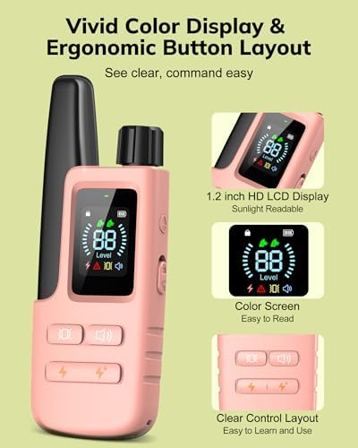 Dog Shock Collar - 4500FT Dog Training Collar with Remote, Soft Pink