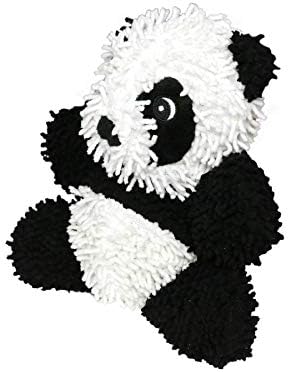 MIGHTY Tuffy Microfiber Medium Ball Panda Dog Toy
