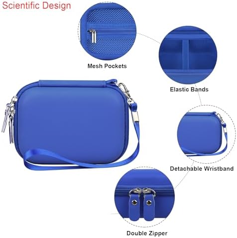 Elonbo Carrying Case for Bitzee Disney/Bitzee Magicals/Bitzee Interactive Toy Digital Pet, Bitzee Digital Virtual Toy Hard Travel Bag, Electronic Pets Toys Storage Cover Holder, Dark Blue