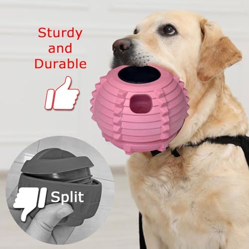XHX Long-Lasting Interactive Dog Toy Safe for Medium and Large Dogs 25-75 lbs(Pink, Medium)