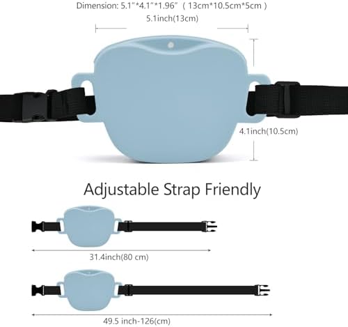 AUDWUD Magnetic Silicone Dog Treat Pouch with Adjustable Belt