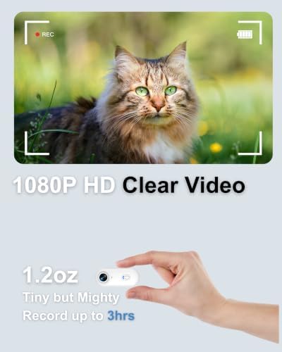 Cat Camera Collar with Phone App and Location Tracker, Pet POV Cam