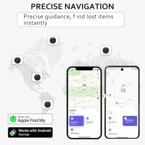 Smart Tracker Tag-Dog Tracking Device Pet GPS Locator Compact | for Android & iOS,2-year battery IP67 waterproof, life, compatible with, ideal for keys、luggage、backpacks、wallets、bikes