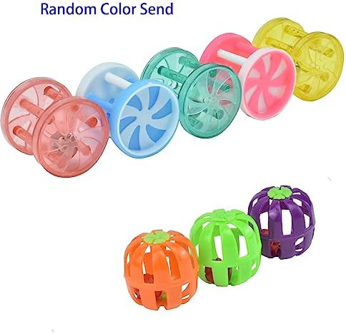 8pcs Bird Cat Ball Toy with Bell Parakeets Foraging Foot Talon Training Set