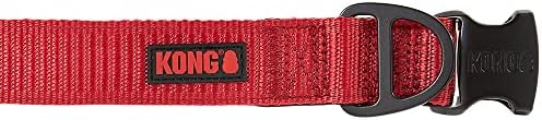 KONG Max HD Ultra Durable Neoprene Padded Dog Collar (Medium, Red)
