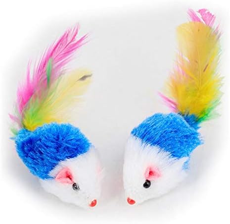 Cat Interactive Toy Stick Feather Wand With Small Bell Mouse Cage Toys Plastic Artificial Colorful Cat Teaser Toy Pet Supplies (Tpye5)
