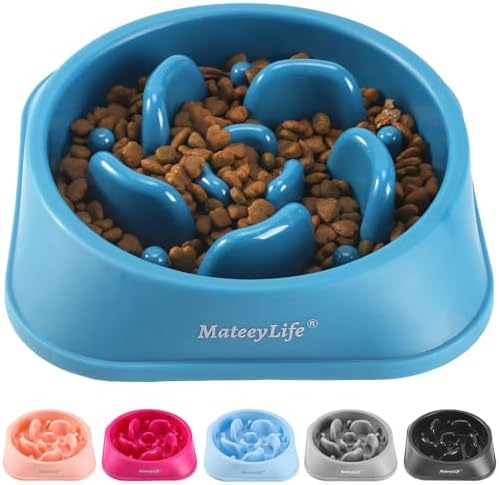 MateeyLife 1-Pack Slow Feeder Dog Bowls, 2 Cups, Dog Puzzle Feeder Bowl