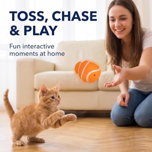 6Pcs Colorful Pool Cat Interactive Toy, Cat Floating Water Toy, Pet Kitten Swimming Bathing Fish Toy, Sensory Toys for Indoor Cats to Self Play