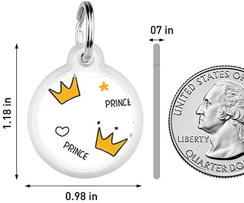 WAUDOG Pet ID Tag for Dog Cat with QR Passport Global Search System of Lost Pets - Digital ID Dog Tag - Crowns