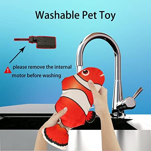 VAIZIQ Plush Toy, Flopping Fish Electric Moving Dog Fish Toy, Interactive Pet Toys for Dog Exercise, Small and Medium Dogs