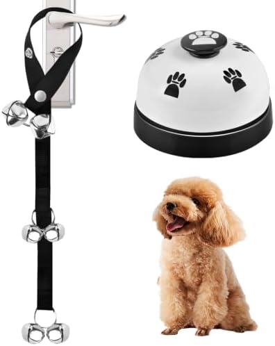 2 Pack Dog Doorbells, Pet Training Bells for Outside Potty Training and Communication, Bell for Dog Cat Puppy Interactive Toys