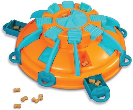 Outward Hound Nina Ottosson Tower of Treats Dog Toy Treat Puzzle, 12.5" | Level 4 Expert, 28 Hidden Treat Compartments, Multi-Level Challenge, Easy Clean, No BPA, Enrichment, Medium-Large Dogs