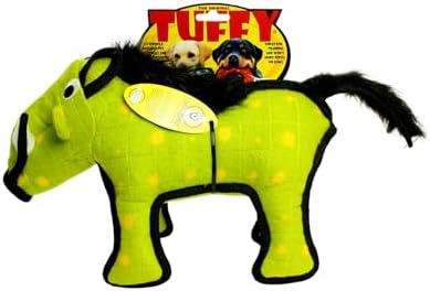 TUFFY - World's Tuffest Soft Dog Toy - Desert Warthog Green- NO Squeakers - Multiple Layers. Made Durable, Strong & Tough. Interactive Play (Tug, Toss & Fetch). Machine Washable & Floats