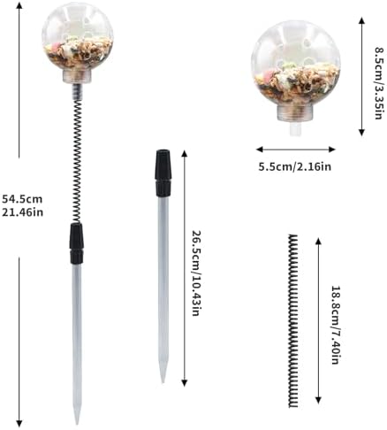 Chicken Treat Dispenser, Chicken Enrichment Toys with Spring and Ground Stake, Feeder for Coop, Coop Accessories for Hens, Geese, Ducks, Turkeys, Other Poultry