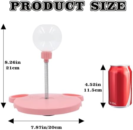 Small Animal Treat Dispenser, Guinea Pig Enrichment Toys with Spring and Base, Foraging Feeding Toys for Rabbit, Guinea Pig, Chinchilla, Rat and Other Small Animals