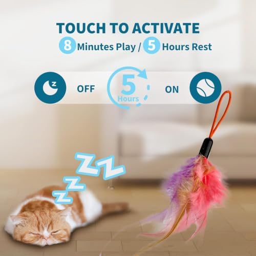 Interactive Cat Toy for Indoor Cats, Door Mounted Automatic Cat Toy