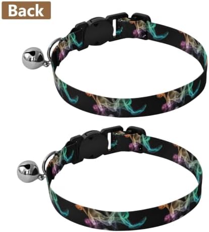 Colorful Flow Black Easy to Clean Dog Collar 2 Pack Collar for Puppy
