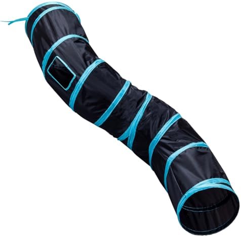 Cat Tunnels, Pet Ferret Rabbit Bunny Tunnels Tubes Subway Habitats, S-Style, DIY Cat Peekaboo Maze House Tent Bed, Kitten Interactive Toy (S Type: 1 Way Tube)