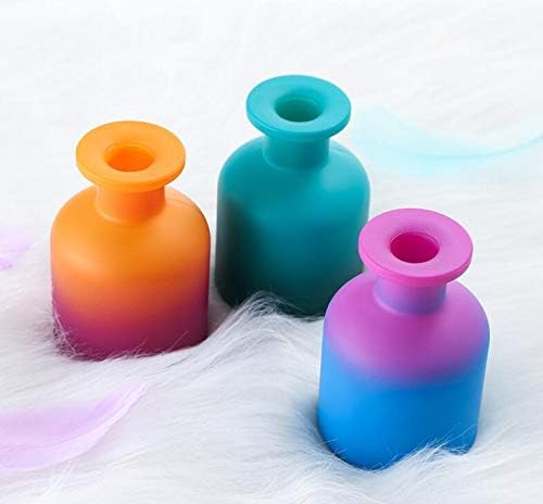 1Pcs 150ml/5oz Empty Glass Diffuser Bottle Aromatherapy Jar Container Fragrance Accessories Use with Essential Oils Replacement Diffusers Reed Sticks DIY Crafts Decor Gray