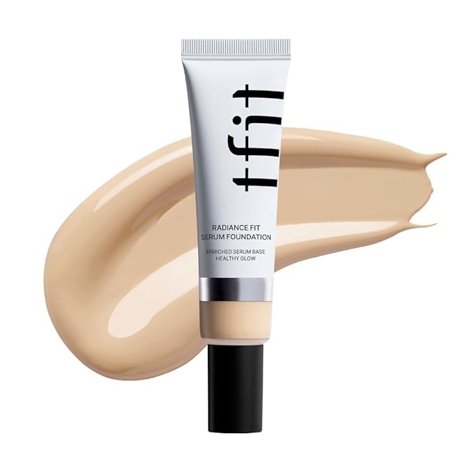 Radiance Fit Serum Foundation - Flawless Coverage, Dewy finish, Long-lasting, Lightweight, Korean Makeup,1.05 Oz. (W01 Vanilla, 1.05 Oz.)