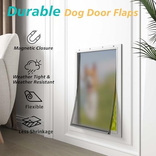 2-Pack Medium Dog Door Replacement Flaps with Screws