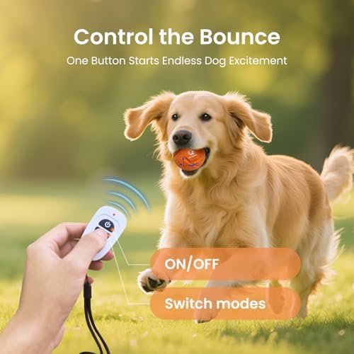 Smart Interactive Dog Toy Ball - Automatic Bouncing & Rolling, Chew-Resistant E-TPU Material, 3 Interactive Modes, IPX7 Waterproof, Smart Chase Pet Toy Ball for Medium and Large Dogs (Orange)