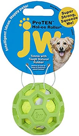 JW Pet Proten HOL-ee Roller Dog Chew Puzzle, Lime Green, Small