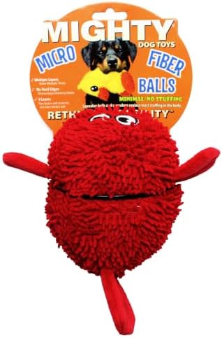 MIGHTY Tuffy Microfiber Medium Ball Blowfish Dog Toy