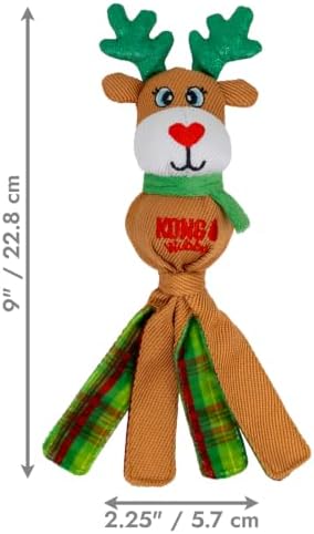 KONG Holiday Wubba Dog Toy (Reindeer, Small)