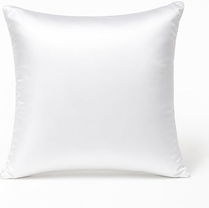 Bemaystar Pillow Inserts, White Satin Pillow Inserts for Throw Pillow Covers, Soft Fluffy Square Cushion Inserts for Sofa Bed Couch Home Decor, 24x24 Inch