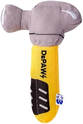 PAWTY Hammer Dog Toy - Interactive Plush Squeaky Hammer Toy with Squeaker - Funny Parody Tool Kit Enrichment Toy for Small Medium Dogs - Gift for Pup Birthday