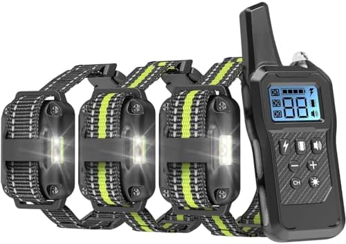 Dog Training Collar with Remote - Large Dog Shock Collar, 3 Pack