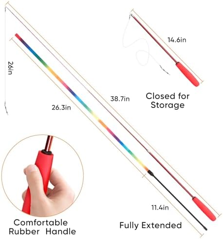 Cat Toys for Indoor Cats, 13 Packs Interactive Cat Wand Toy Set