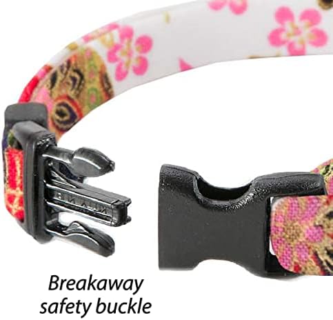 Necoichi Kimono Ribbon Cat Collar (White)