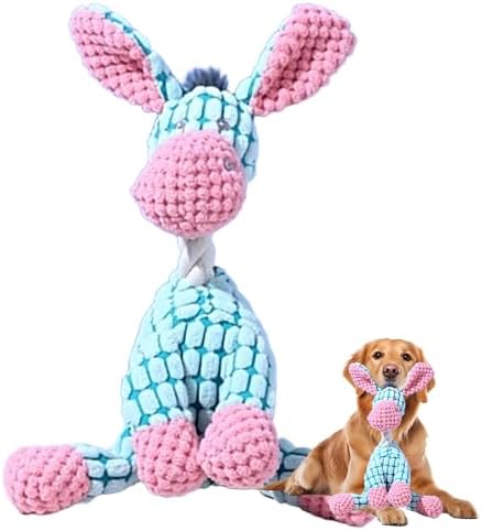 2026 New Dog Toys for Aggressive Chewers Indestructible Dog Toy, Durable Squeaky Plush Toy for Small Medium Large Dogs, Interactive Chew Toy for Teething Puppies Indoor Outdoor Play (Blue)