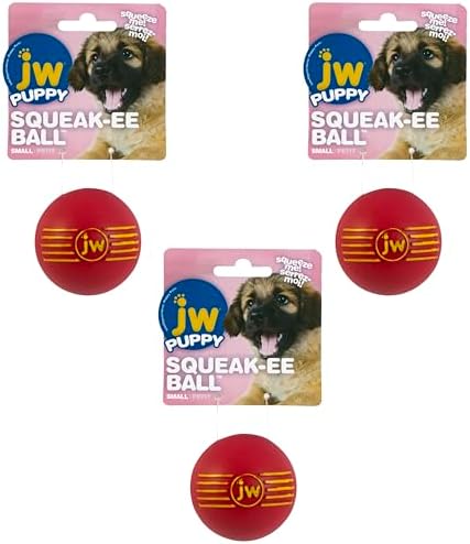 JW Squeak-ee Ball Puppy Toy (Pack of 3)