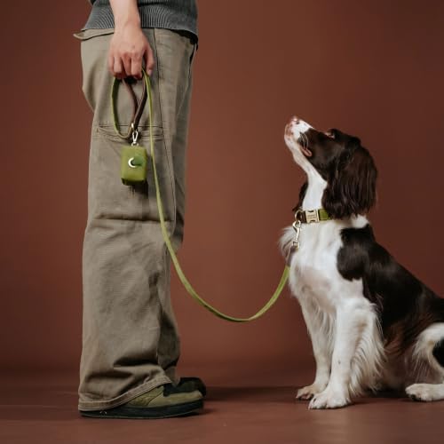 Personalized Dog Collars, Quick Release Buckle, Olive Green,L
