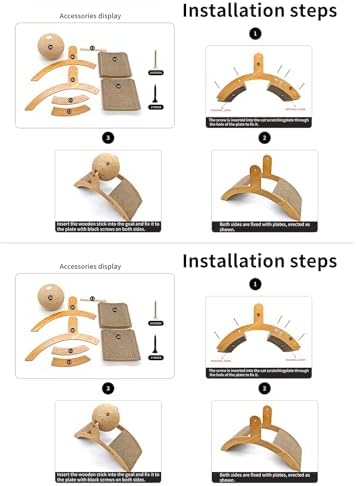 Toddmomy Cat Scratcher Ball Cat Scratching Toy Inclined Scratch Board Sisal Rope Ball for Indoor Kittens Interactive Pet Toys