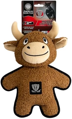American Kennel Club Plush Dog Toy with Squeaker for Moderate Chewers, Soft Stuffed Dog Toy for Tugging, Fetch & Interactive Play, Gentle on Teeth