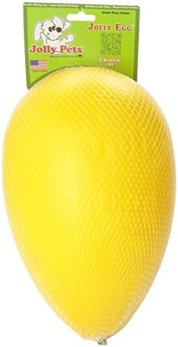 Jolly Pets Jolly Egg Dog Toy, 12 Inches/Large, Yellow (Pack of 2)