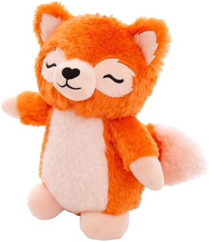 SNUG AROOZ Foxy the Red Panda - Orange & White Plush Dog Toy, Squeaks & Crinkles, Pet Multi-Sensory Play, 8" Soft Animal Companion, Cuddle-Fetch-Chew