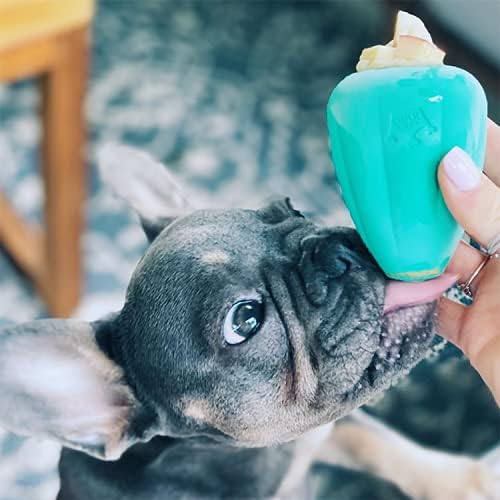 Chew King by Mammoth Premium Treat Dispensing Dog Toy, Durable Natural Rubber Chew Toy, Safety Air Vent, Interactive Enrichment Toy for Aggressive Chewers, XL - For Dogs 40-75lbs - Pack of 2 - Teal